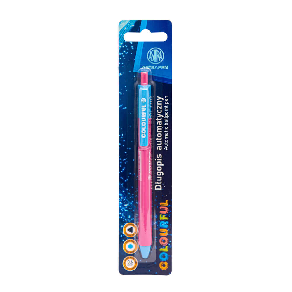 Pix cu mecanism Colorful, varf 0.6, scriere albastra Pix cu mecanism Colorful, varf 0.6, scriere albastra